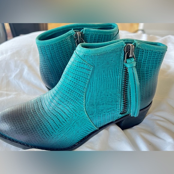 Teal Ankle Boots - Picture 9 of 11